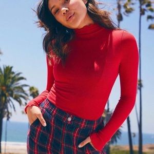 Hollister Red and Green Plaid Pants